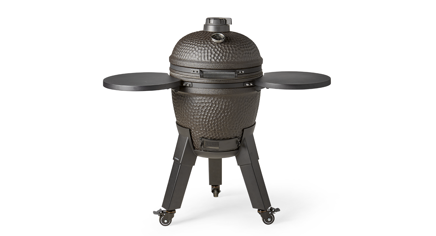 Moddern Kamado Zwart incl. Zijtafels & Zwarte Poten