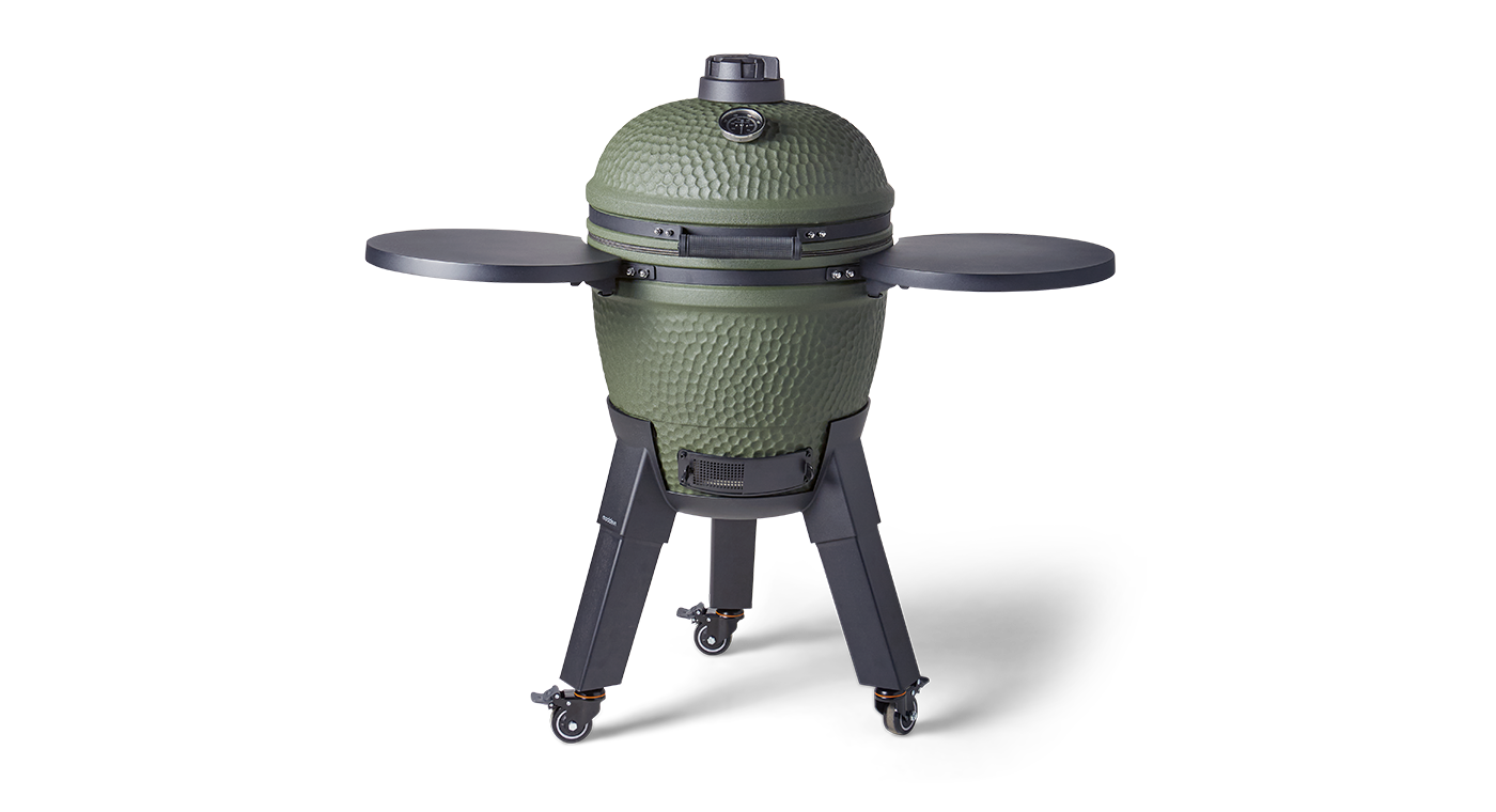 Moddern Kamado Groen incl. Zijtafels & Zwarte Poten