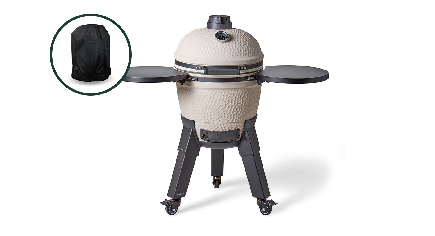 Moddern Kamado Sandy Stone incl. Zijtafels & Zwarte Poten
