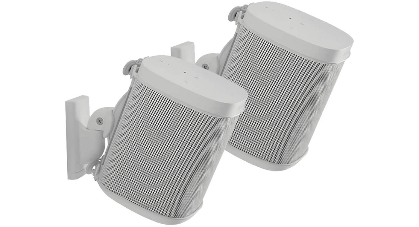 Sanus Muurbeugel voor Sonos One, Play:1 & Play:3 Wit Duopack (WSWM22-W2)