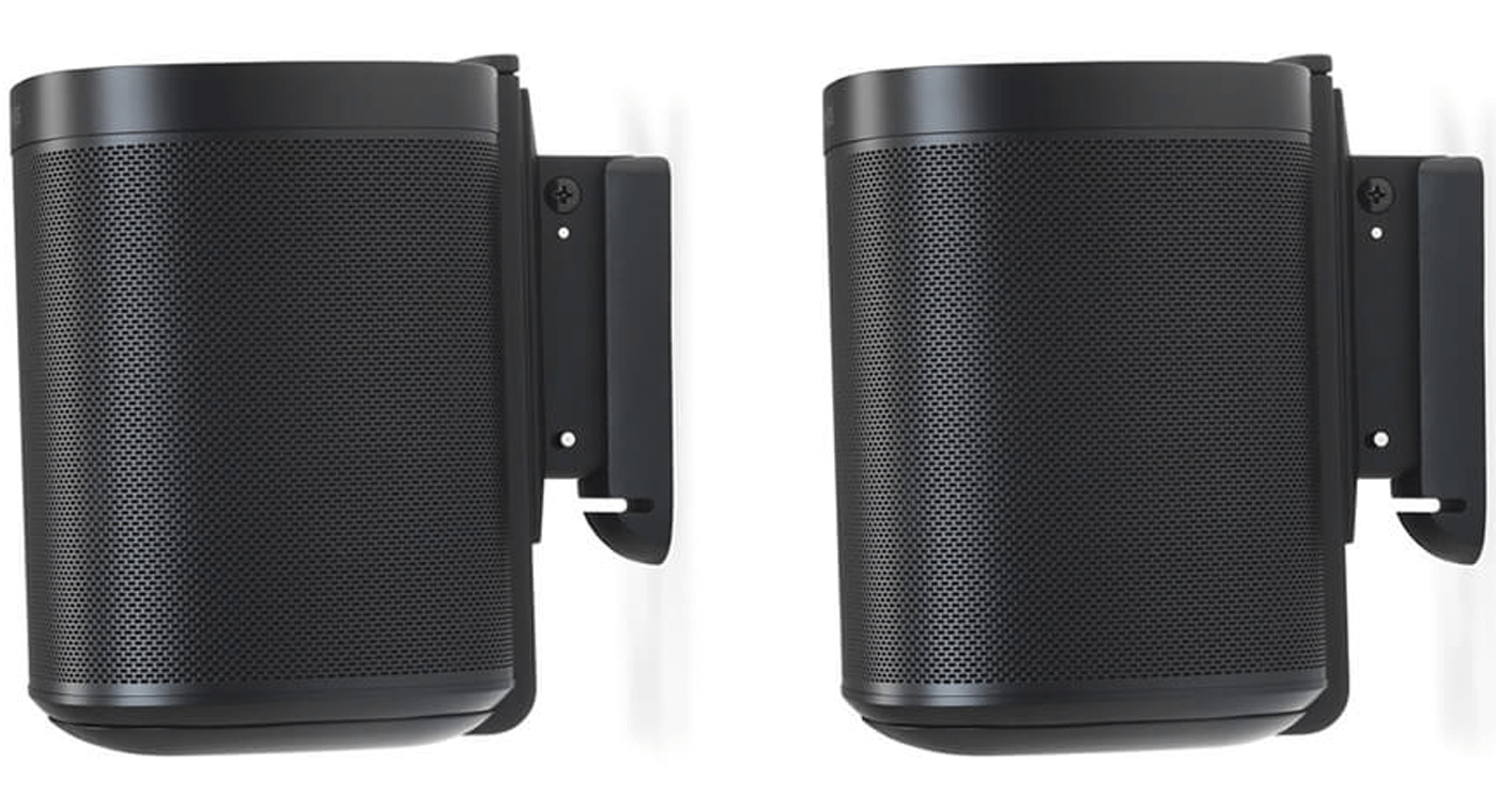 Flexson Muurbeugel FLXS1WM2021 - Sonos One Set Zwart (2 stuks)
