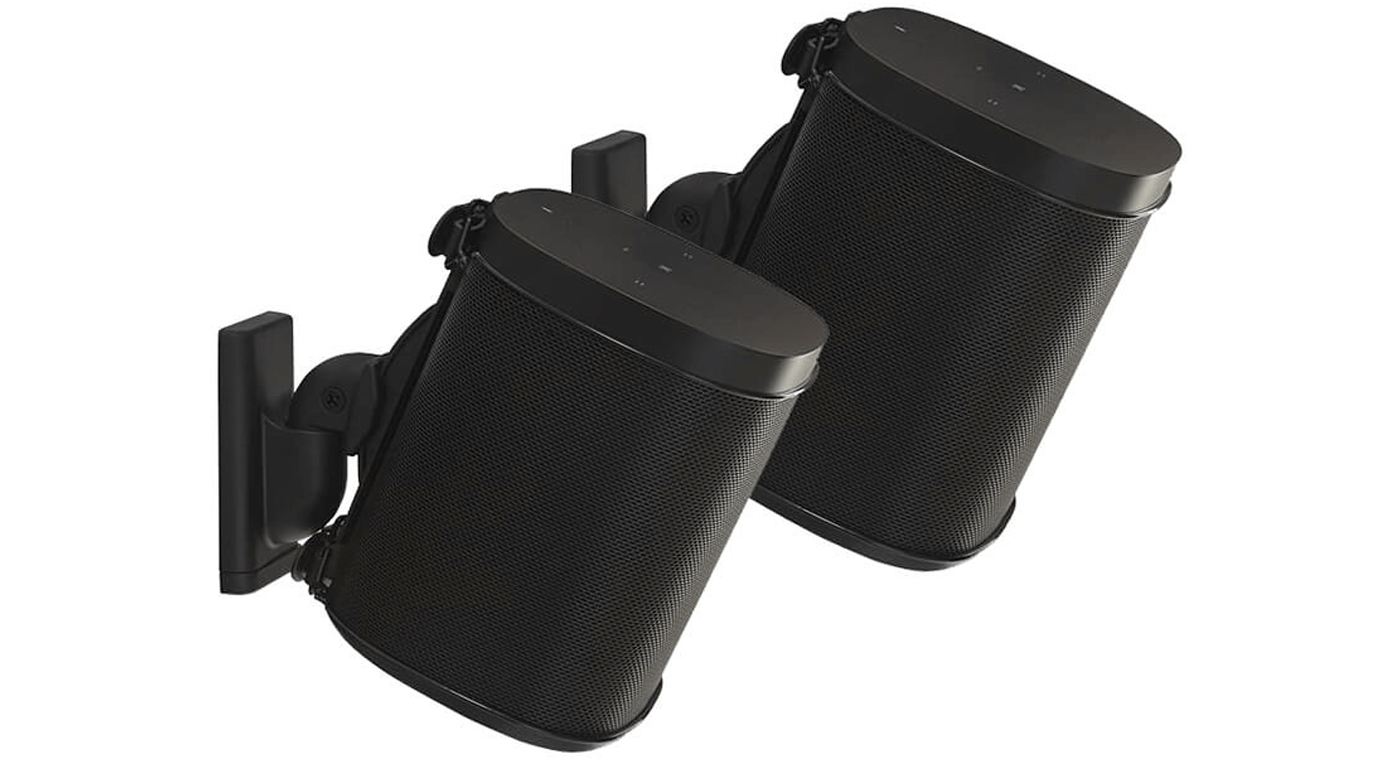 Sanus Muurbeugel voor Sonos One, Play:1 & Play:3 Zwart Duopack (WSWM22-B2)