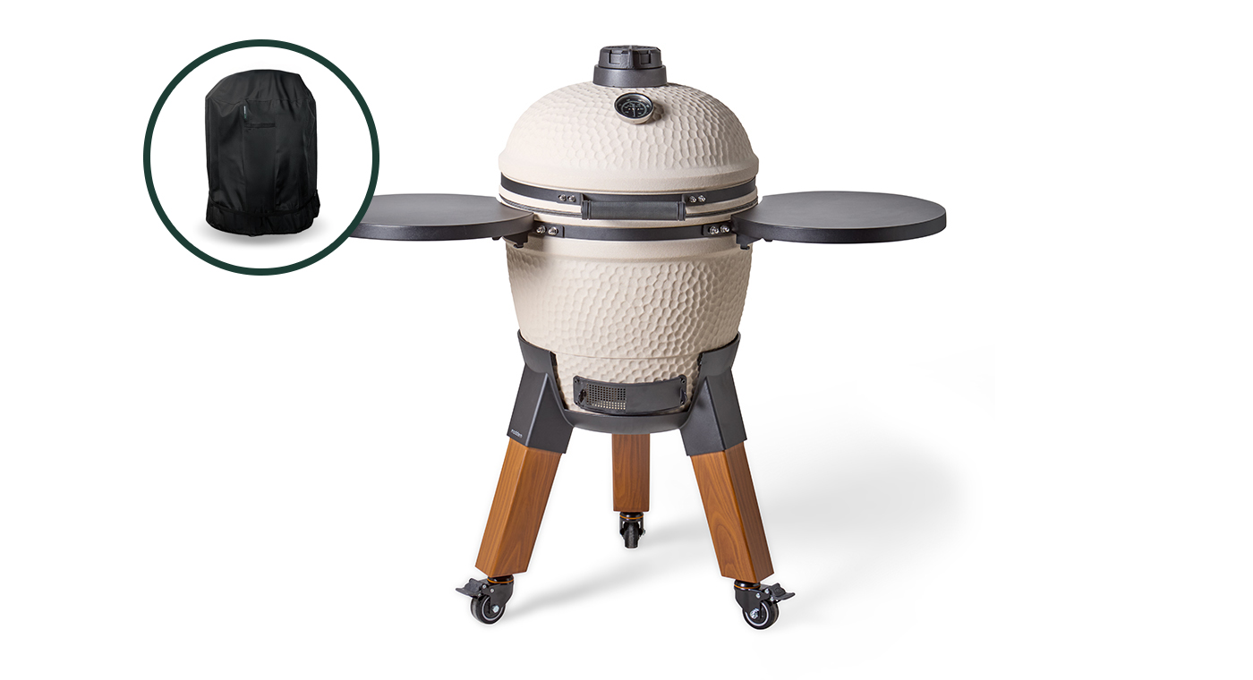 Moddern Kamado Sandy Stone incl. Zijtafels & Zwarte Poten