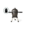 Moddern Kamado Zwart Incl. Zijtafels & Marble-look Poten