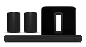 <p>Ga voor een ultieme surround opstelling met de Sonos Arc Zwart, Sonos Sub (Gen 3) en twee Sonos Era 100 speakers. Deze bundel bestaat uit een soundbar, subwoofer en twee draadloze speakers. Allemaal met een stijlvol zwart design. De Sonos Arc is de premium smart soundbar voor tv, film, muziek, games en meer! Laat jouw entertainment tot leven komen met het levensechte geluid van Sonos Arc met Dolby Atmos. De draadloze Sonos Sub Gen 3 subwoofer voegt een ongelofelijk krachtige en diepe bas toe aan jouw geluid. Plaats de twee Sonos Era 100 speakers achter je, waardoor het geluid je geheel omringt! En ervaar een geweldige, meeslepende home cinema surround sound.</p>
